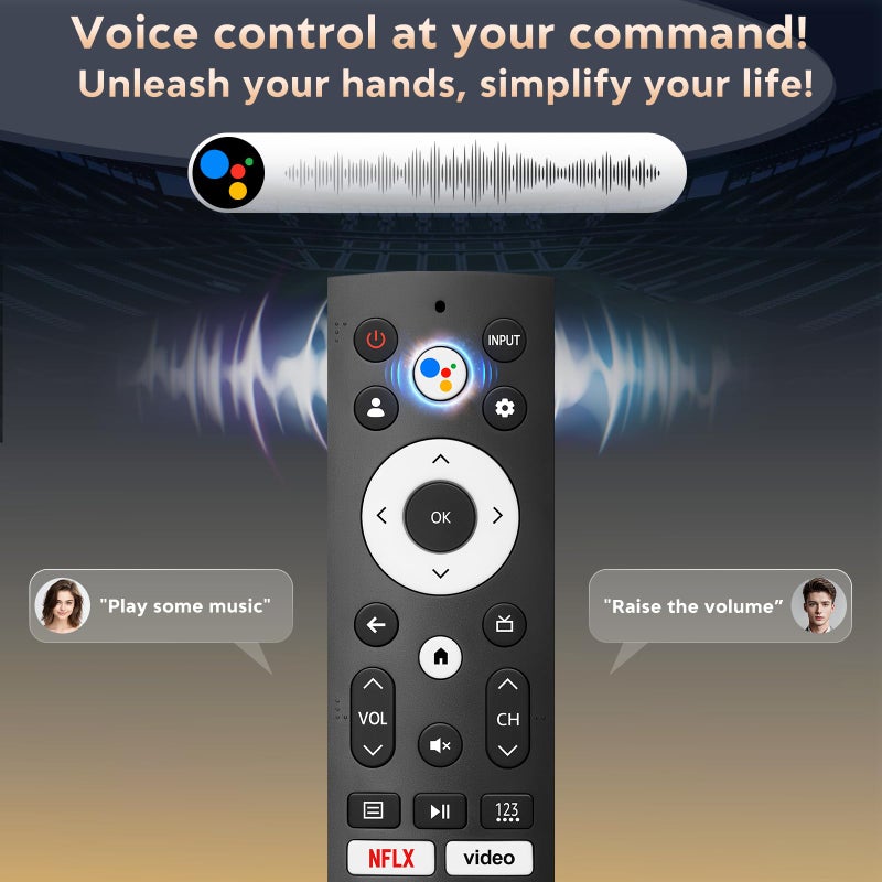 Angrox Voice Remote Control Replacement for Hisense Smart Google TVï¼ŒCompatible with Hisense QLED UHD Mini-LED ULED Google TVs - Image 4