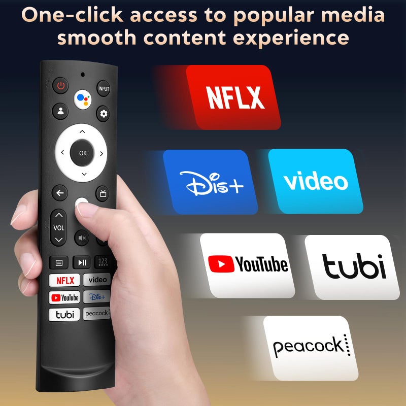 Angrox Voice Remote Control Replacement for Hisense Smart Google TVï¼ŒCompatible with Hisense QLED UHD Mini-LED ULED Google TVs - Image 3