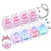 FunisFun 2PCS Keyboard Fidget Toy for Adults Cat Shaped Keyboard Fidget Clicker Keychain with LED Light Clicky Creamy Clickers for Stress Relief Anxiety Decompression - Image 2