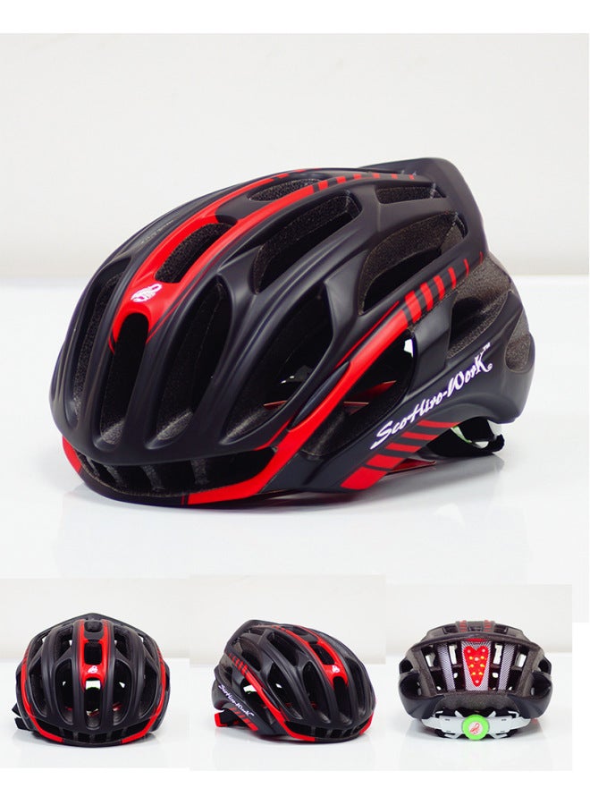 Matte Red Black Mountain Bike Sports Helmet Men And Women Scorpio Helmet Riding Double Size Ten Color