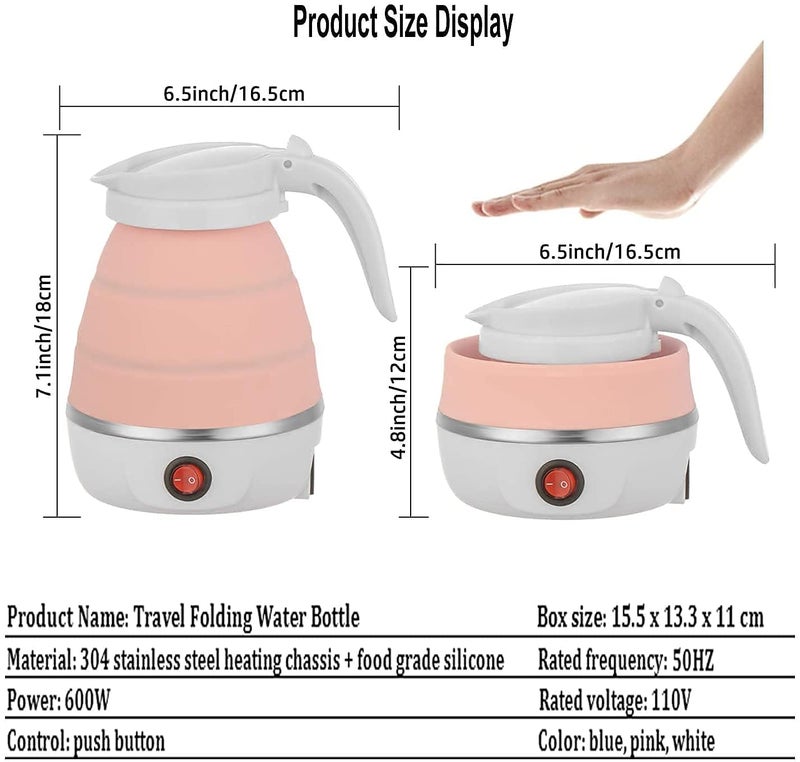 RFV1 Electric Silicon Travel Foldable Kettle 600ML - Image 2