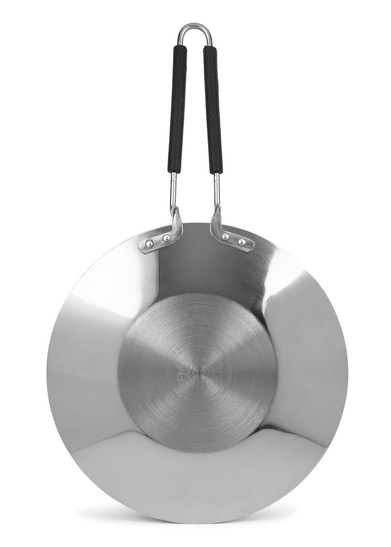 EVERMONT® 2.5MM Thick Non Stick Triply Stainless Steel Dosa Tawa for Dosa/Roti/Chapati/Paratha/with Durable Handle | Size - 26CM | Non Stick Honeycomb Technology| Induction & Gas Compatible - Image 5