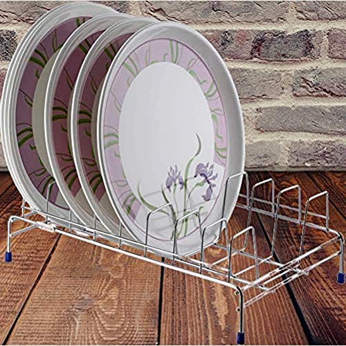 ONTRIP Stainless Steel Dish Rack StandThali Stand Utensil Rack for Kitchen 2 Layer Plate Bowl Stand Wall Mount Dish Drainer Rack for Kitchen - Image 1