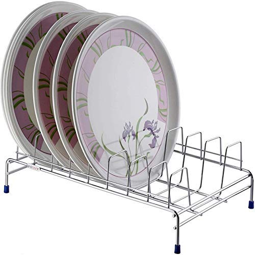 ONTRIP Stainless Steel Dish Rack StandThali Stand Utensil Rack for Kitchen 2 Layer Plate Bowl Stand Wall Mount Dish Drainer Rack for Kitchen - Image 3