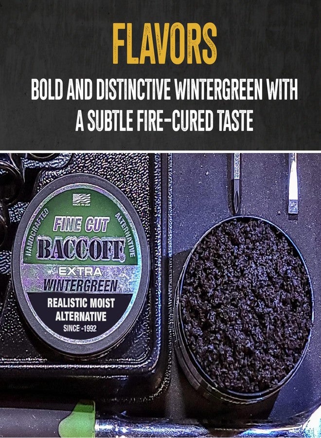 BACC OFF 1 Can, BaccOff Extra Wintergreen Fine Cut, Bold Wintergreen Flavor - Image 4