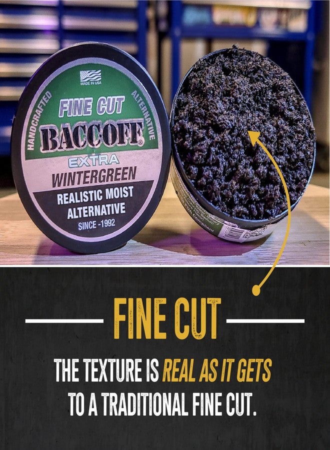BACC OFF 1 Can, BaccOff Extra Wintergreen Fine Cut, Bold Wintergreen Flavor - Image 3