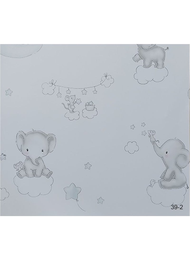 Super Decor Halley Kids 39-2 Elephant and Mouse Playing on Cloud Patterned Wallpaper - pzsku/Z80BD7CF45492F95CB246Z/45/_/1741292526/9fc0cb88-f6bb-4cd1-9dc5-3b621a4cc92e