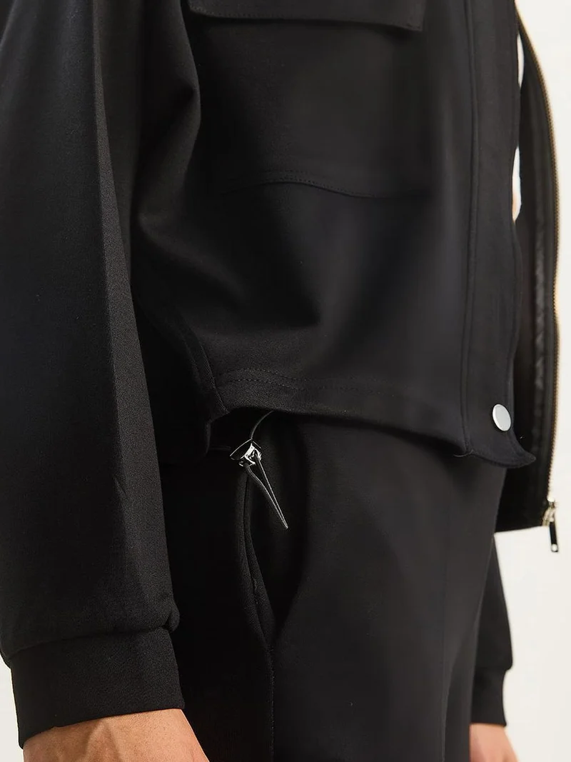 Bianco Lucci LUCCI Jacket-Pants Viscose Blend Two-Piece Coord Set