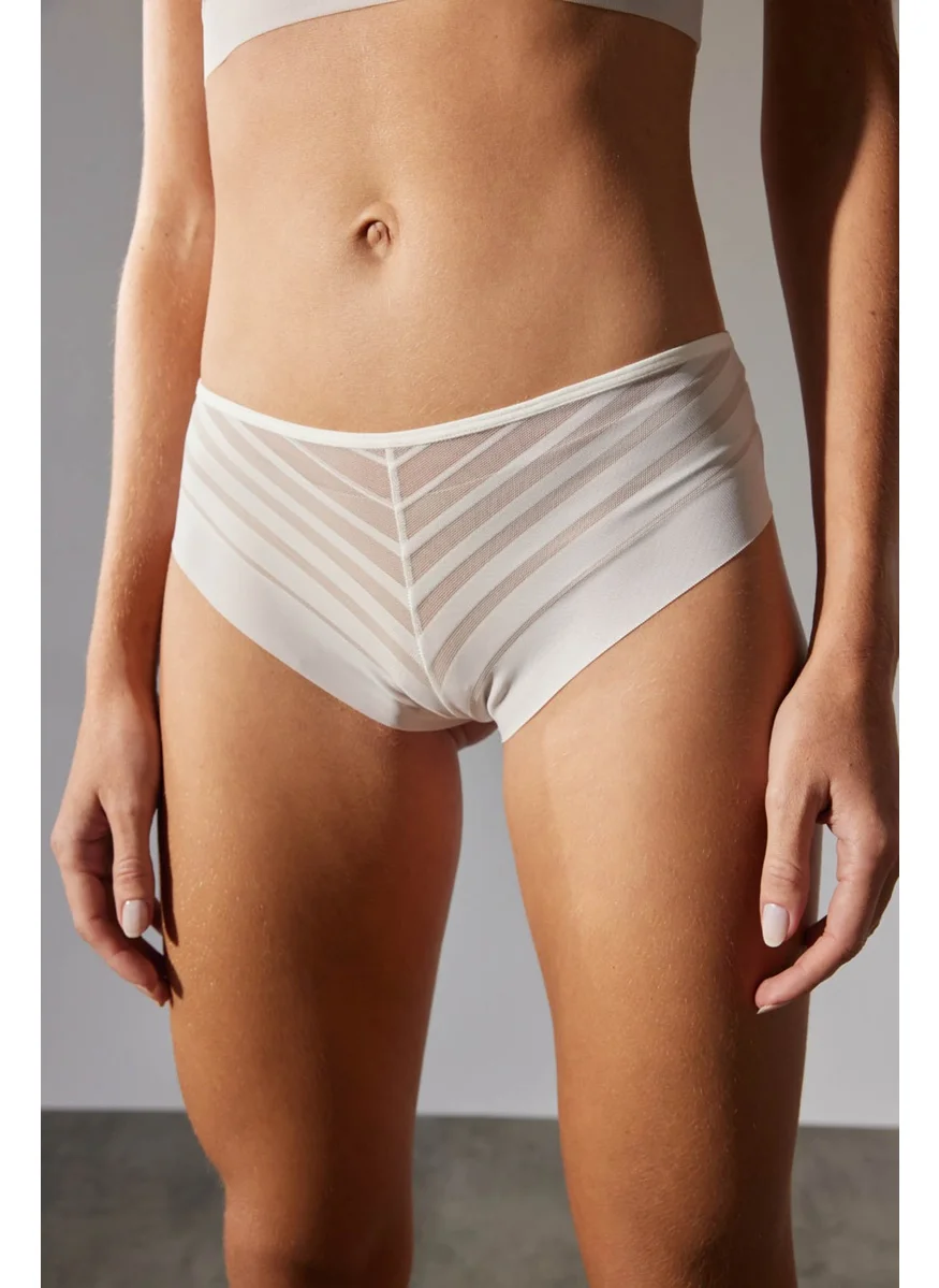 Hays Women Seamless Striped Tulle Brazilian Panties