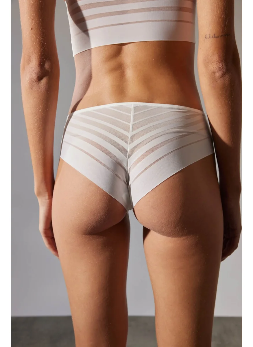 Hays Women Seamless Striped Tulle Brazilian Panties