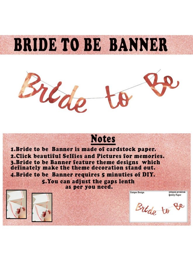 Party Propz Party Propz Bride to Be Decoration Set Combo - 49Pcs Set Bride to Be Balloon, Ring Foil Balloons, Metallic Balloons & Foil Balloon for Bachelorette Party Decorations, Spinster Bridal Shower  - Image 4