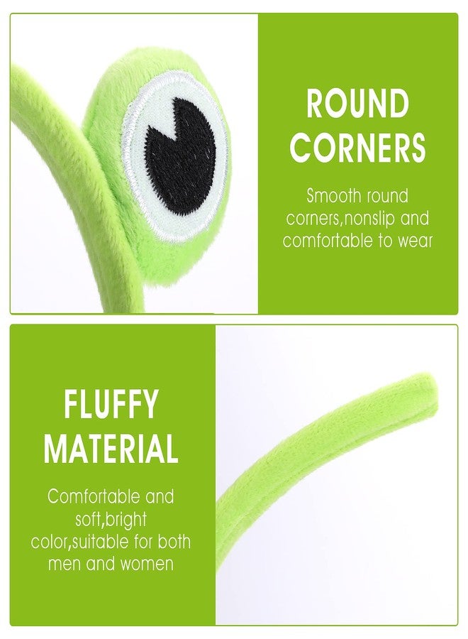 WLLHYF 2 Pcs Frogs Headband Spa Headbands Frogs Eye Makeup Head Band Soft Elastic Hair Band for Washing Face Head Wrap Funny Head Hoop for Women Yoga Skincare Headbands - Image 3