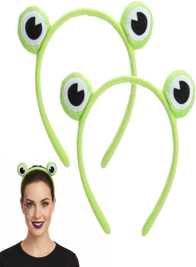 WLLHYF 2 Pcs Frogs Headband Spa Headbands Frogs Eye Makeup Head Band Soft Elastic Hair Band for Washing Face Head Wrap Funny Head Hoop for Women Yoga Skincare Headbands - Image 1