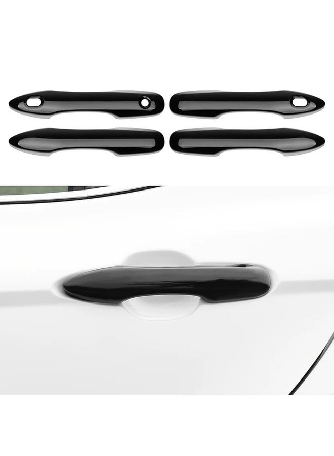 Bright Black Exterior Door Handle Covers With Smart Entry For Toyota Camry Corolla - Image 1
