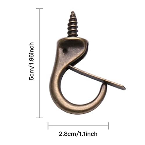Rddconkit 30 Pcs Windproof Metal Ceiling Hooks Screw in Screw Hooks - Image 2