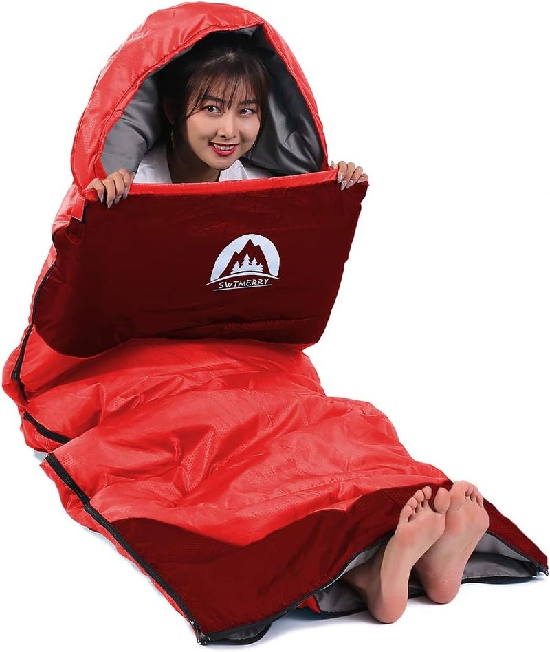 SWTMERRY Sleeping Bag 3 Seasons (Summer, Spring, Fall) Warm & Cool Weather - Lightweight,Waterproof Indoor & Outdoor Use for Kids, Teens & Adults for Hiking and Camping - Image 3