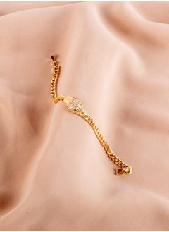 Chinese Gold Bracelet with Zirconic Panther Head