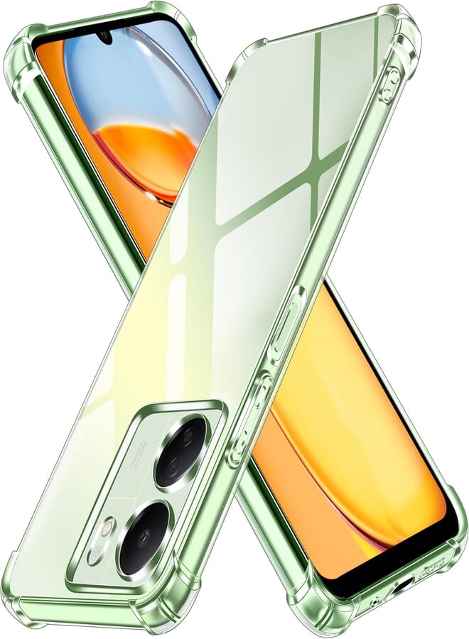 ivoler Case for Xiaomi Redmi 13C/Poco C65, Ultra Transparent Shockproof Silicone Protective Case with Reinforced Corners Clear Thin Soft TPU Bumper Cover