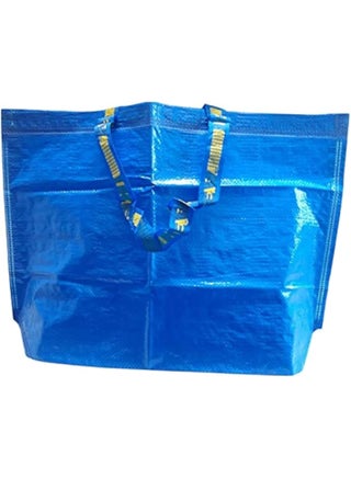 IKEA® FRAKTA Large Blue Shopping Bag - Durable & Reusable Storage Tote Bag - Multi-Purpose Laundry/Moving Bag