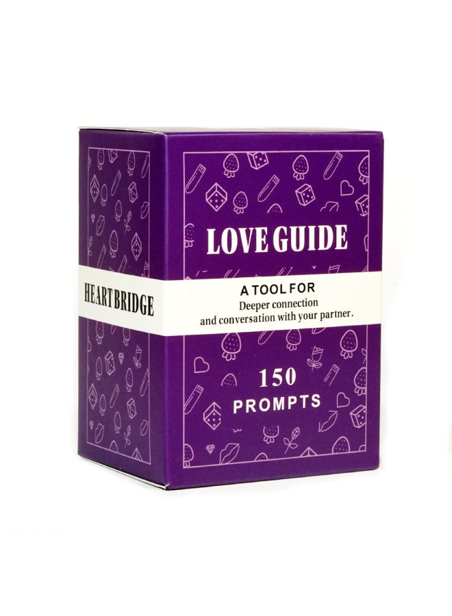 النسخة الإنجليزية من دليل الحب لعبة الورق الأرجواني لحفلة عائلية ترفيهية لتحسين العلاقة الزوجية