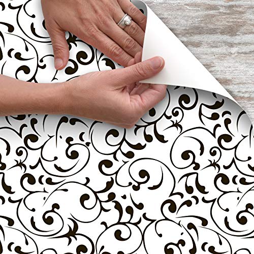Con-Tact Brand Creative Covering, Self-Adhesive Shelf Liner, Multi-Purpose Vinyl Drawer Liner, Easy to Use and Apply, 18'' x 9', Virtu Black - Image 3