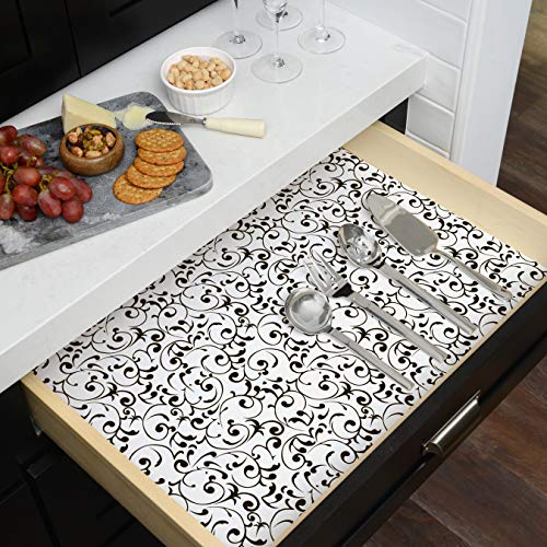 Con-Tact Brand Creative Covering, Self-Adhesive Shelf Liner, Multi-Purpose Vinyl Drawer Liner, Easy to Use and Apply, 18'' x 9', Virtu Black - Image 5