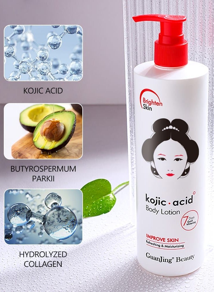 Kojic Acid Body Lotion Improve Skin Refreshing & Moisturizing 480g - Image 4