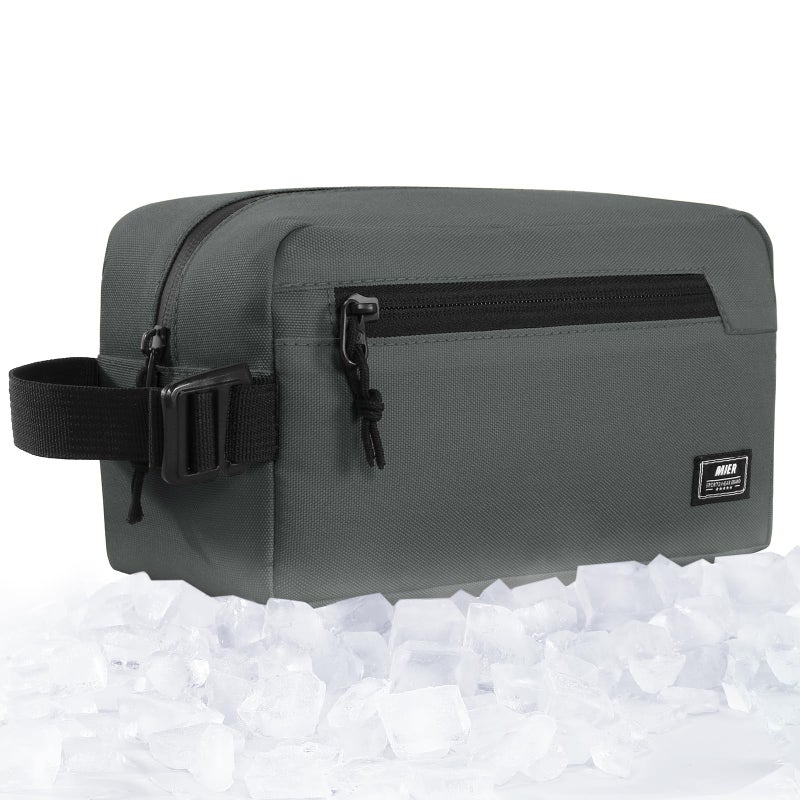 MIER Freezable Snack Bags Small Frozen Mini Cooler Lunch Bag Freezer Insulated Pouch for Adults Work Travel On-the-go,Gary - Image 1