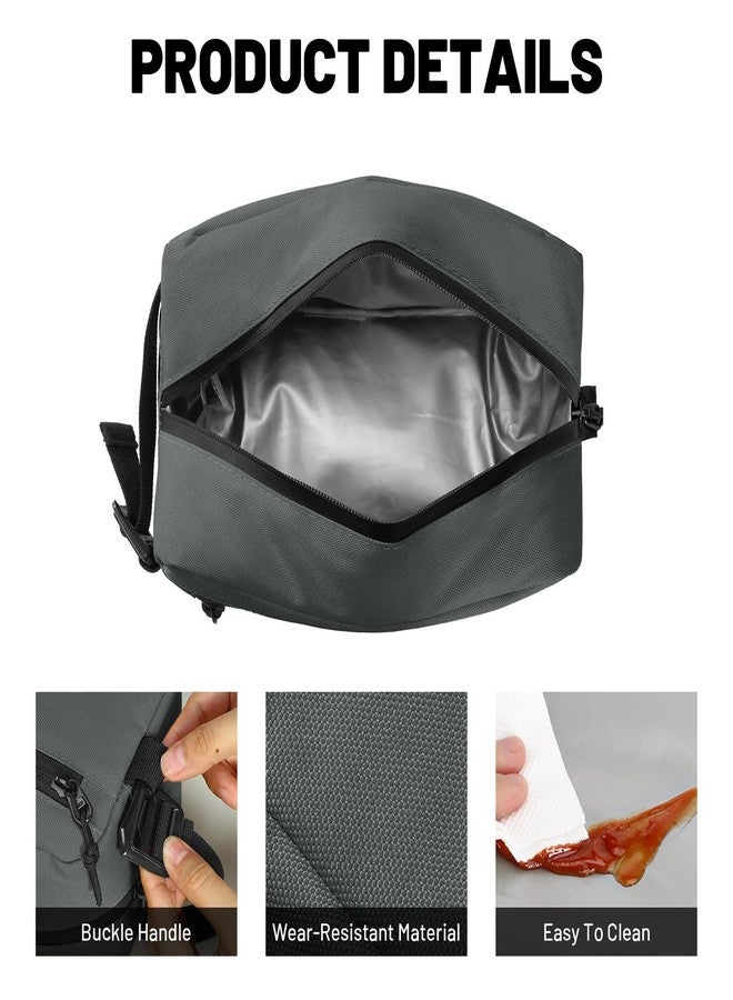 MIER Freezable Snack Bags Small Frozen Mini Cooler Lunch Bag Freezer Insulated Pouch for Adults Work Travel On-the-go,Gary - Image 5