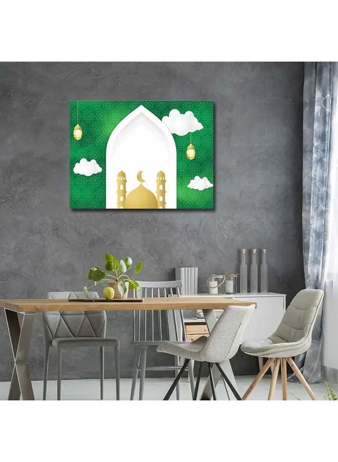 لوحة خشبية إسلامية كلاسيكية لتزيين المنزل، زخرفة للباب الأمامي، هدية مدروسة - Image 4