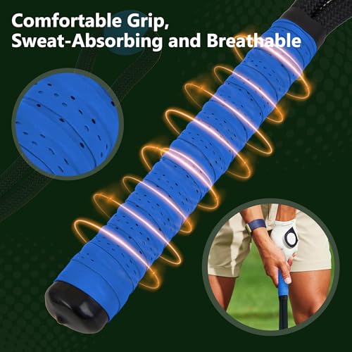KALAUTO Golf Swing Trainer Rope Aid: Speed Power Tempo Training - Indoor Club Rope Whip Swing Posture Practice Golf Lag Rope Shot Drill Swing Trainer Equipment Exercise Buddy Weighted Ball (Dark Blue) - Image 4