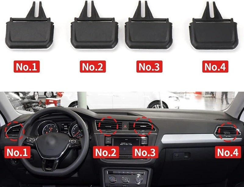 Wivplex AC Vent Grille Clip Slider for VW Tiguan 2017-2021 - Image 5