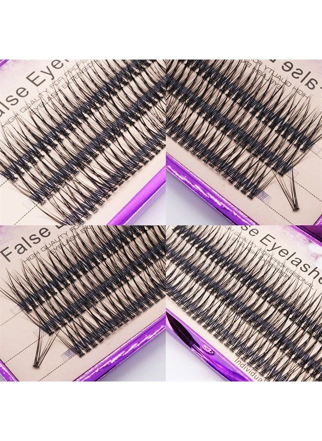 Bodermincer Scala 8-16mm to Choose Fish Tail Design 120pcs Thickness 0.1mm C Curl 12 Root Women Lady Individual Black False Eyelash Cluster Eye Lashes Extension Tools (16mm)  - Image 2