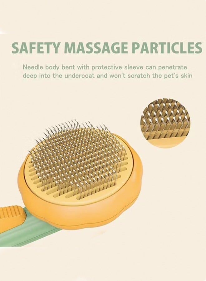 قطعة واحدة من فرشاة القطط لتساقط فرشاة العناية بالحيوانات الأليفة للقطط والكلاب، تزيل بسهولة تشابك السجاد والفراء السائب، وتساعد على التخلص من جميع أنواع المعاطف والتدليك (لون عشوائي) - Image 4