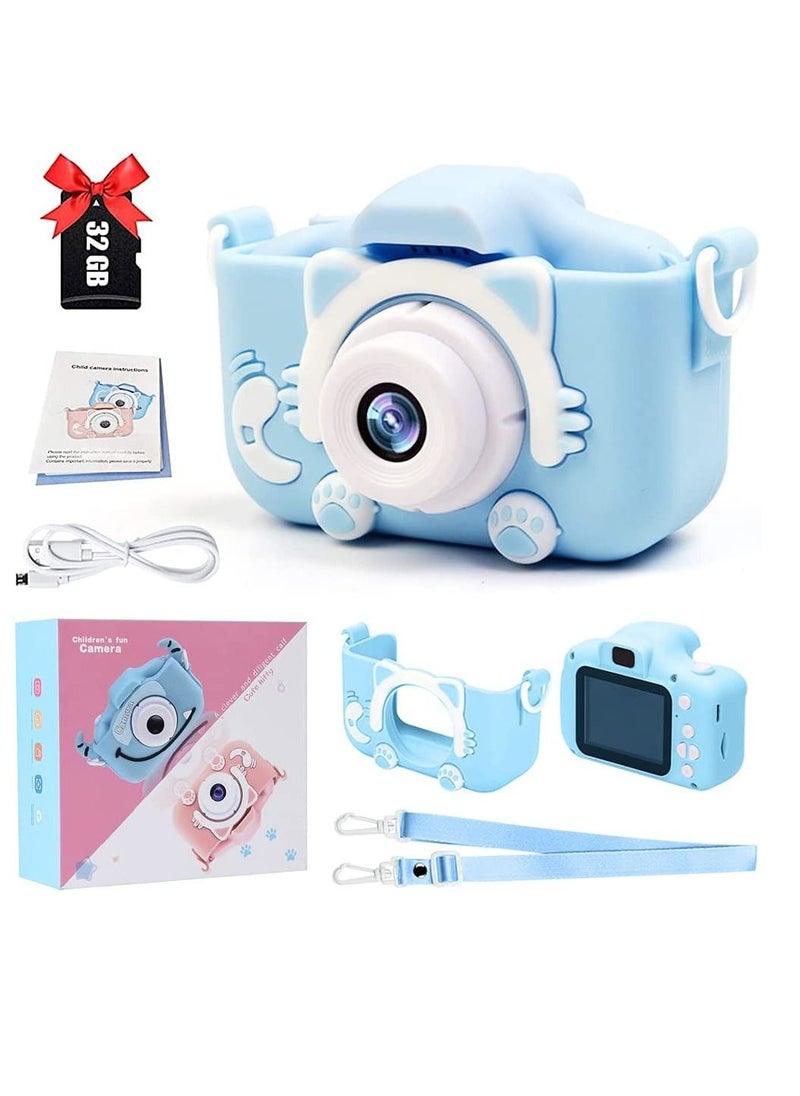 Generic Kids Toy Digital Camera, 2021 Upgrade 1080P Dual Camera 2.0 Inches Screen 20MP HD Video Camcorder with [ 32 GB Memory Card ] Gifts for Child Boys Girls, Best Birthday Gift Games Toy (Blue  - Image 3