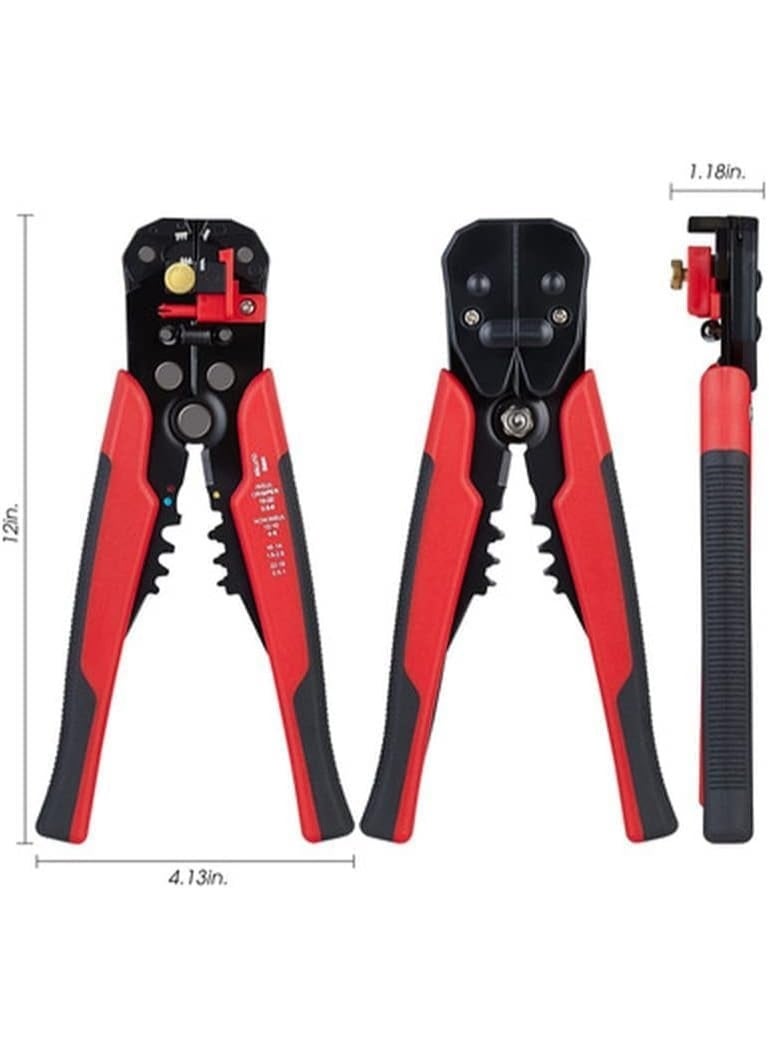 ZERIFAM Wire Strippers, Multifunctional Crimping Wire Stripper Tool, 3 in 1 Self Adjusting Wire Pliers, Automatic Wire Stripper/Cutter Tool for Stripping, Cutting, Crimping - Image 2