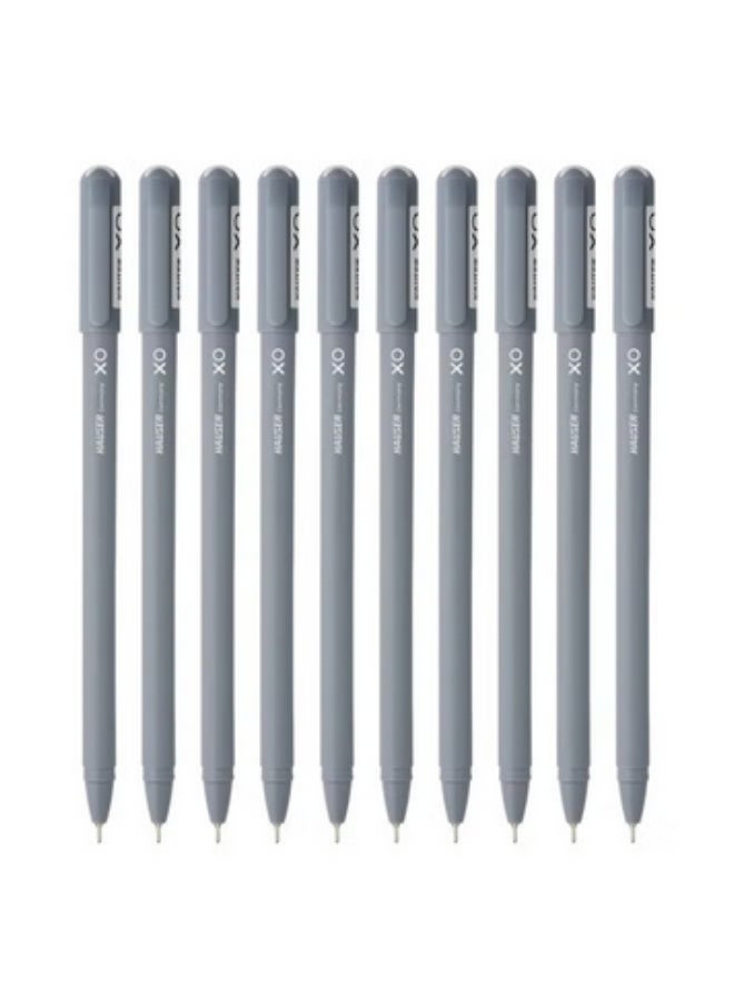 Hauser Germany Hauser Original XO 0.7mm Ball Pen Tumbler Sleek Body Minimalistic Design Matt Finish & Solid Body Type Low Viscosity Ink With Ultra Durable Tip Black ink, Pack of 10 Pens - Image 1