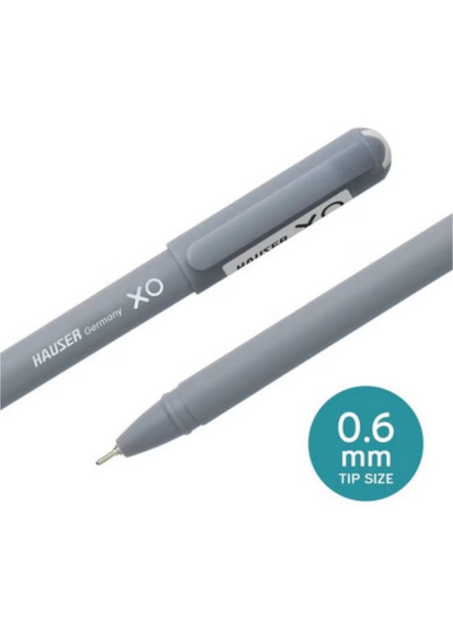 Hauser Germany Hauser Original XO 0.7mm Ball Pen Tumbler Sleek Body Minimalistic Design Matt Finish & Solid Body Type Low Viscosity Ink With Ultra Durable Tip Black ink, Pack of 10 Pens - Image 2