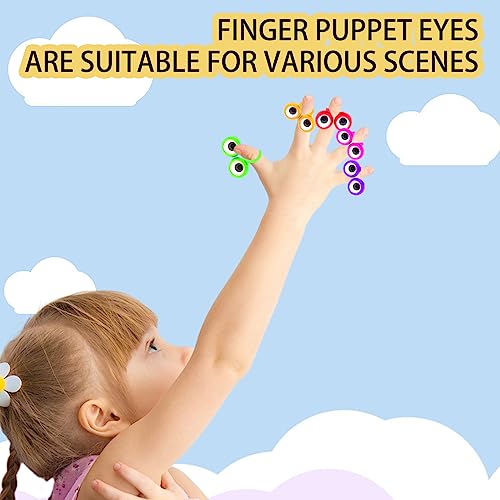 Aruytps 100 PCS Eye Finger Puppets Toys Set Wiggly Eyeball Finger Puppet Eye On Rings for Kids Party Favors for Boys Girls - Image 5