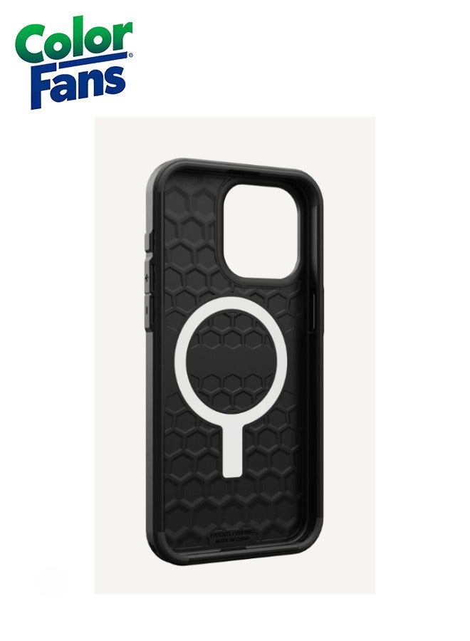Color Fans Apple iPhone 14 Pro Max Case Civilian Series Magnet Case - Black - Image 5