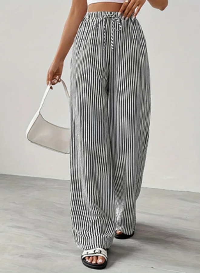 تايك تو Mono Striped Straight Leg Pants
