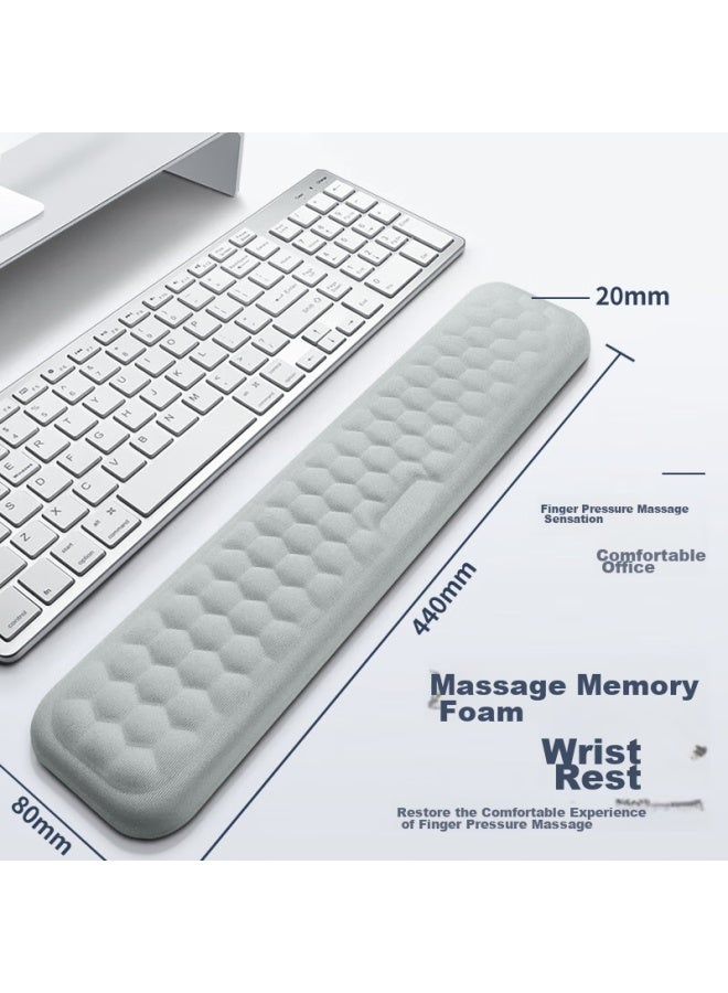 Kpte 104-key Keyboard Wrist Rest Mouse Pad Wrist Support Wrist Pad With Memory Foam Wrist Rest 87/68 Keyboard Tray Large Size - Gray - Image 1