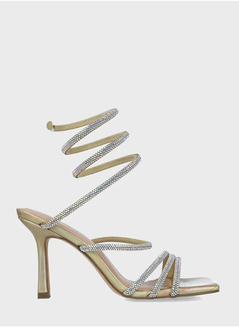 منبور Multi Strap High Heel Sandals