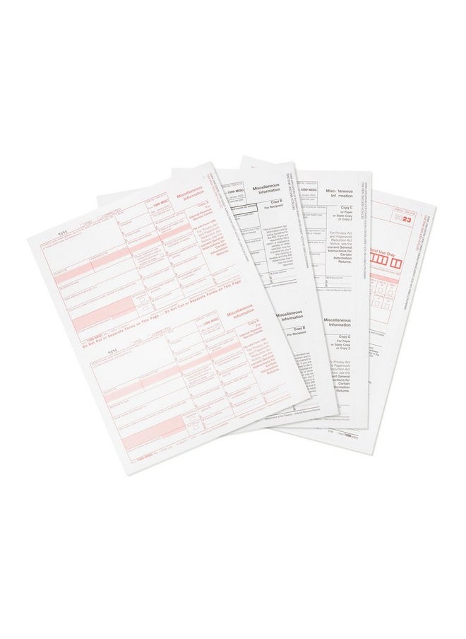 Blue Summit Supplies - 1099 Misc Forms 2023 5 Part Tax Forms Kit 25 Vendor Kit Of Laser Forms Designed For Quickbooks And Accounting Software - Image 1