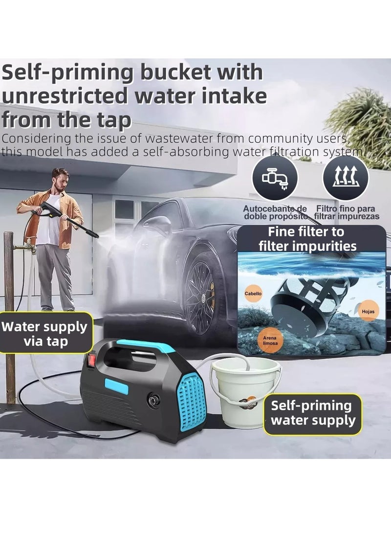 ET-LIFE Electric Pressure Washer,3000-PSI,Power Washer,Foam Cannon for Car, 7m Hose,for Cars,Garden, Yard, Fence, Driveway - Image 5