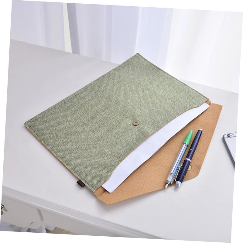 Expandable Eco Friendly Felt Document Organizer Folder Army Green For School Office - Image 3