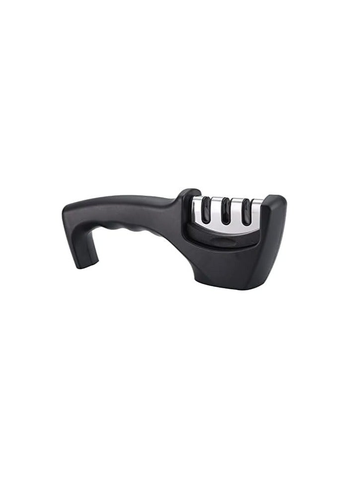 Reko 4-in-1 Kitchen knife sharpener Accessories: 3-Stage Knife Sharpener Helps Repair, Restore, Polish Blades | Scissor Blade Slot | Knife Sharpeners for Kitchen - Image 1
