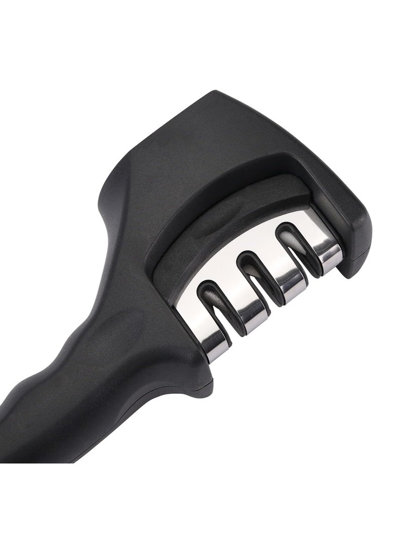 Reko 4-in-1 Kitchen knife sharpener Accessories: 3-Stage Knife Sharpener Helps Repair, Restore, Polish Blades | Scissor Blade Slot | Knife Sharpeners for Kitchen - Image 4