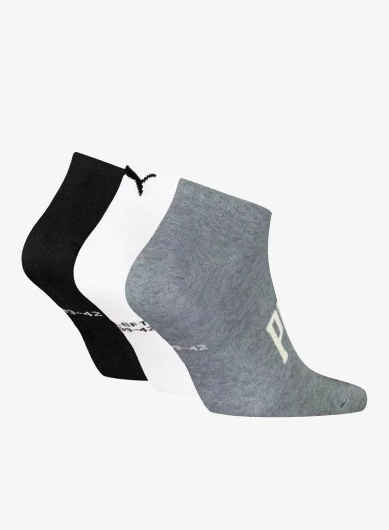 PUMA 3 Pack Logo Sneaker Socks