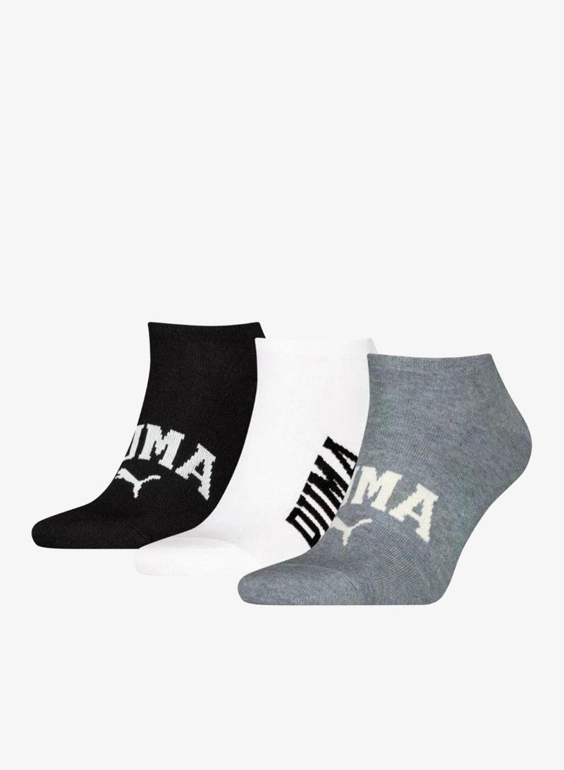 PUMA 3 Pack Logo Sneaker Socks - Image 1